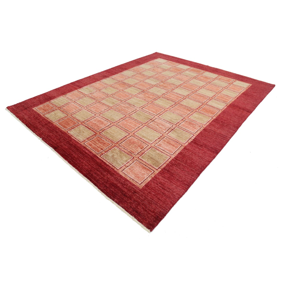 Modcar 8x10 Handmade Double Knotted Washable Wool Rug - Colorful