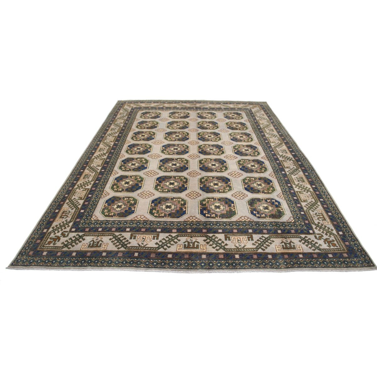 Revival 8x11 Handmade Double Knotted Washable Wool Rug - Colorful