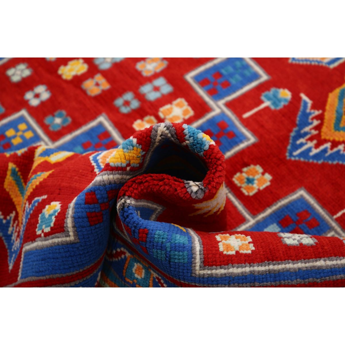 Revival 5x7 Handmade Double Knotted Washable Wool Rug - Colorful