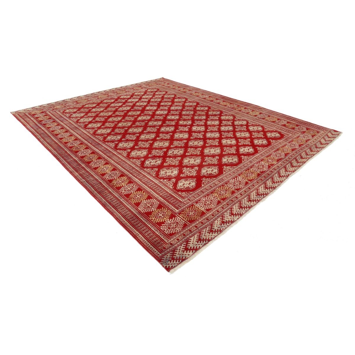Bokhara 10x12 Handmade Double Knotted Washable Wool Rug - Colorful