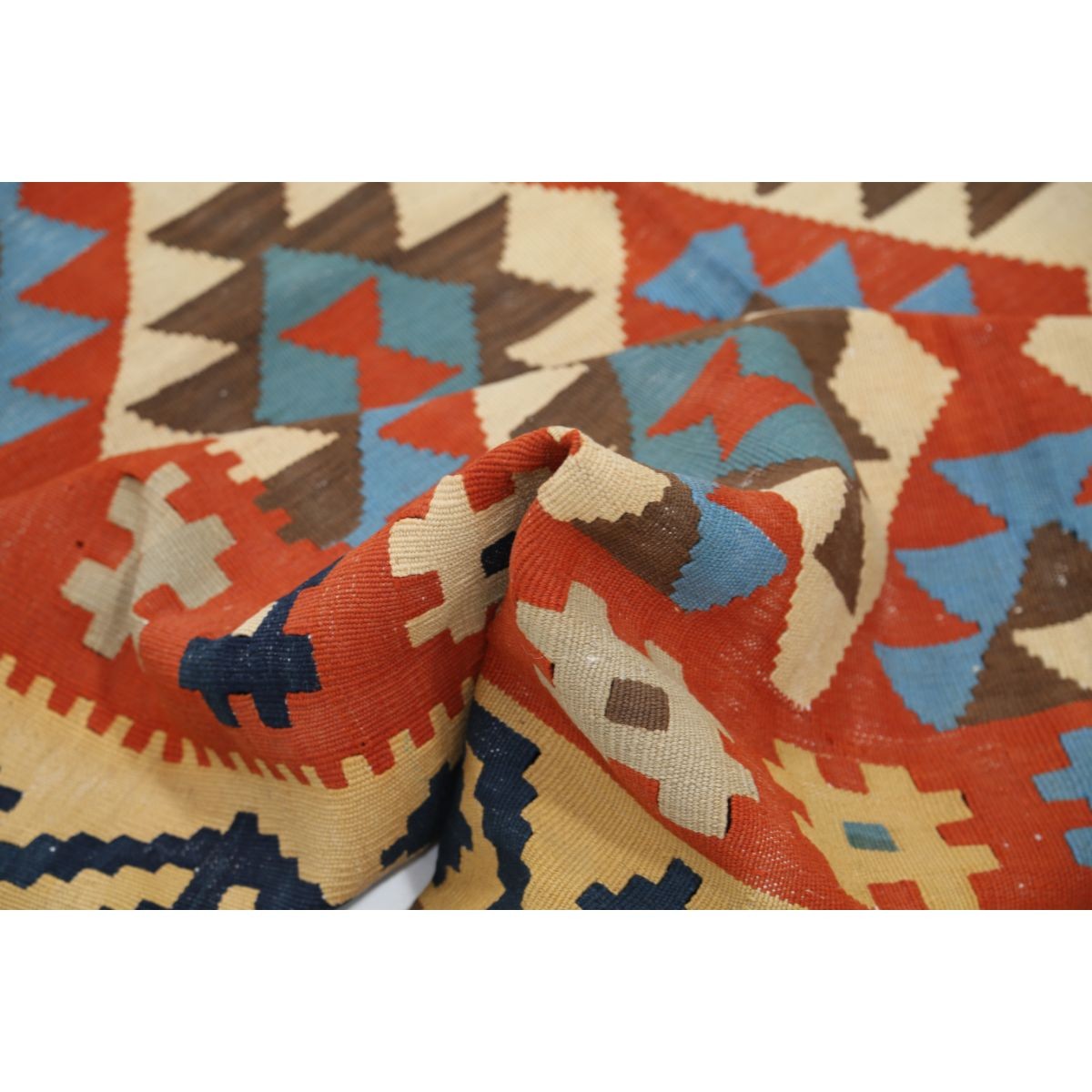 Kafkaas 5x7 Hand Woven Washable Wool Rug - Colorful