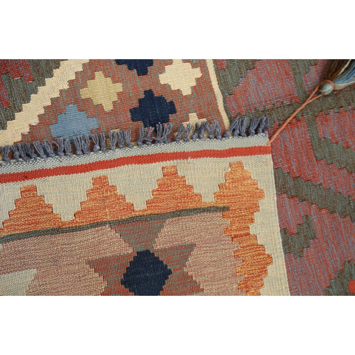 Kafkaas 4x7 Hand Woven Washable Wool Rug - Colorful