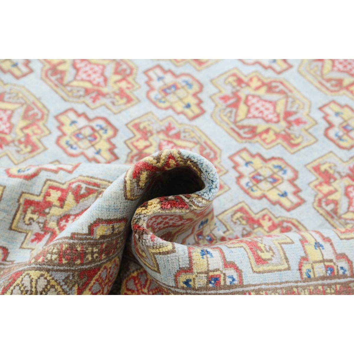 Revival 5x6 Handmade Double Knotted Washable Wool Rug - Colorful