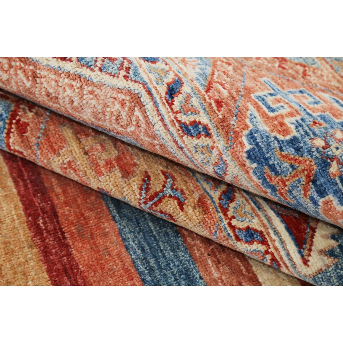 Khurjeen 7x10 Hand-Knotted Washable Wool Rug - Colorful