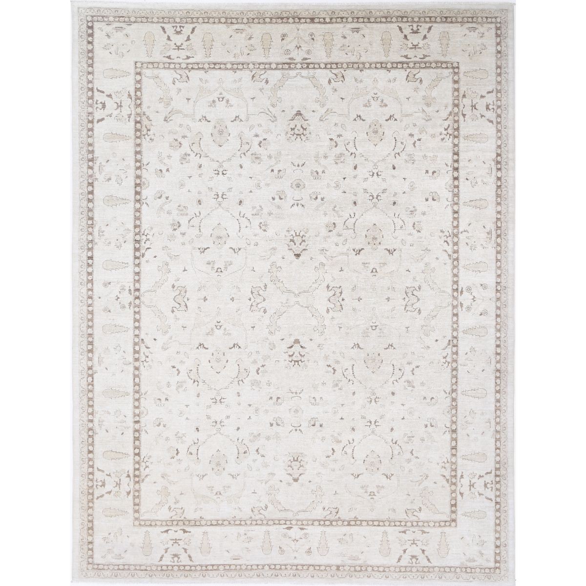 Serenity 9x12 Handmade Double Knotted Washable Wool Rug - Soft Hues