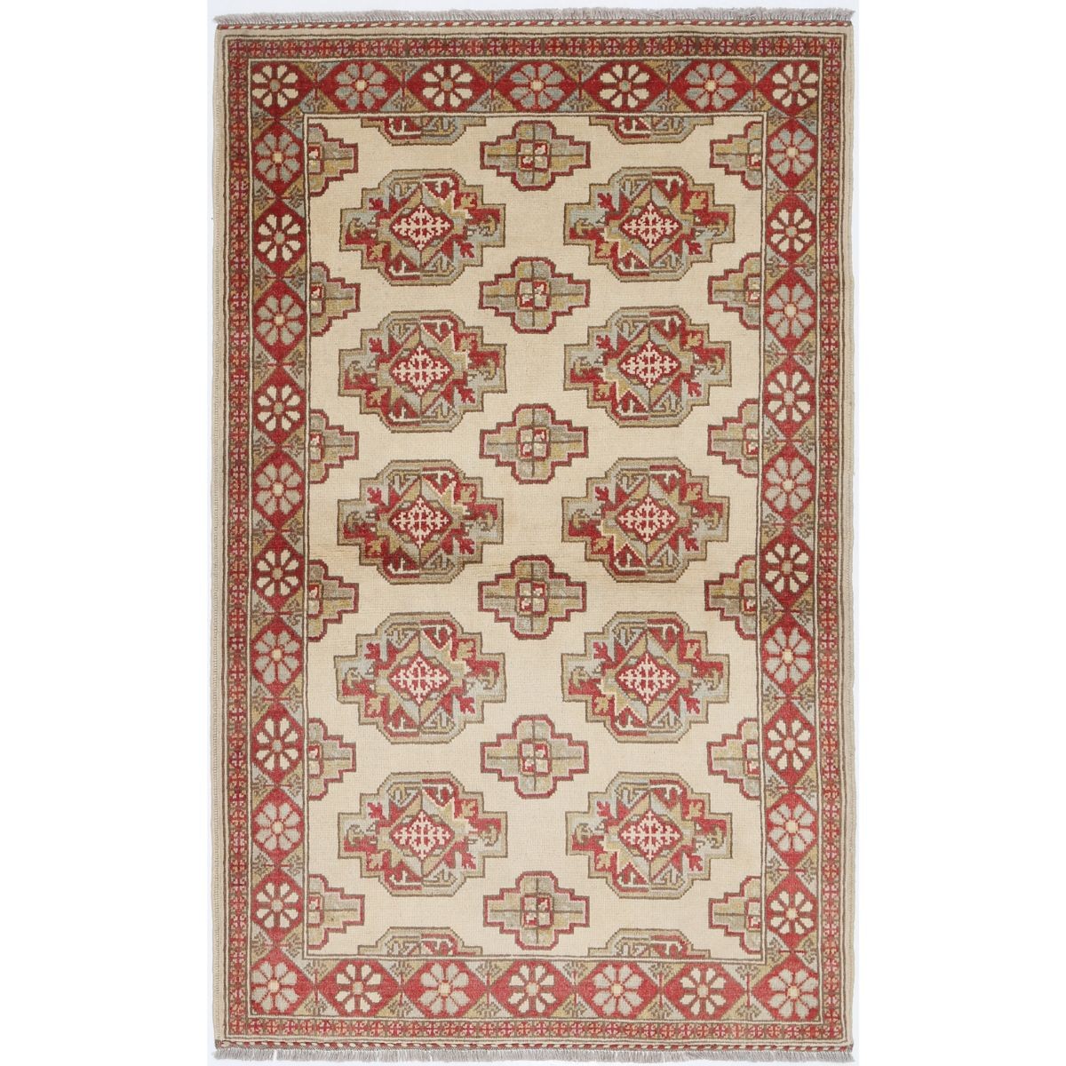 Revival 3x5 Handmade Double Knotted Washable Wool Rug - Colorful