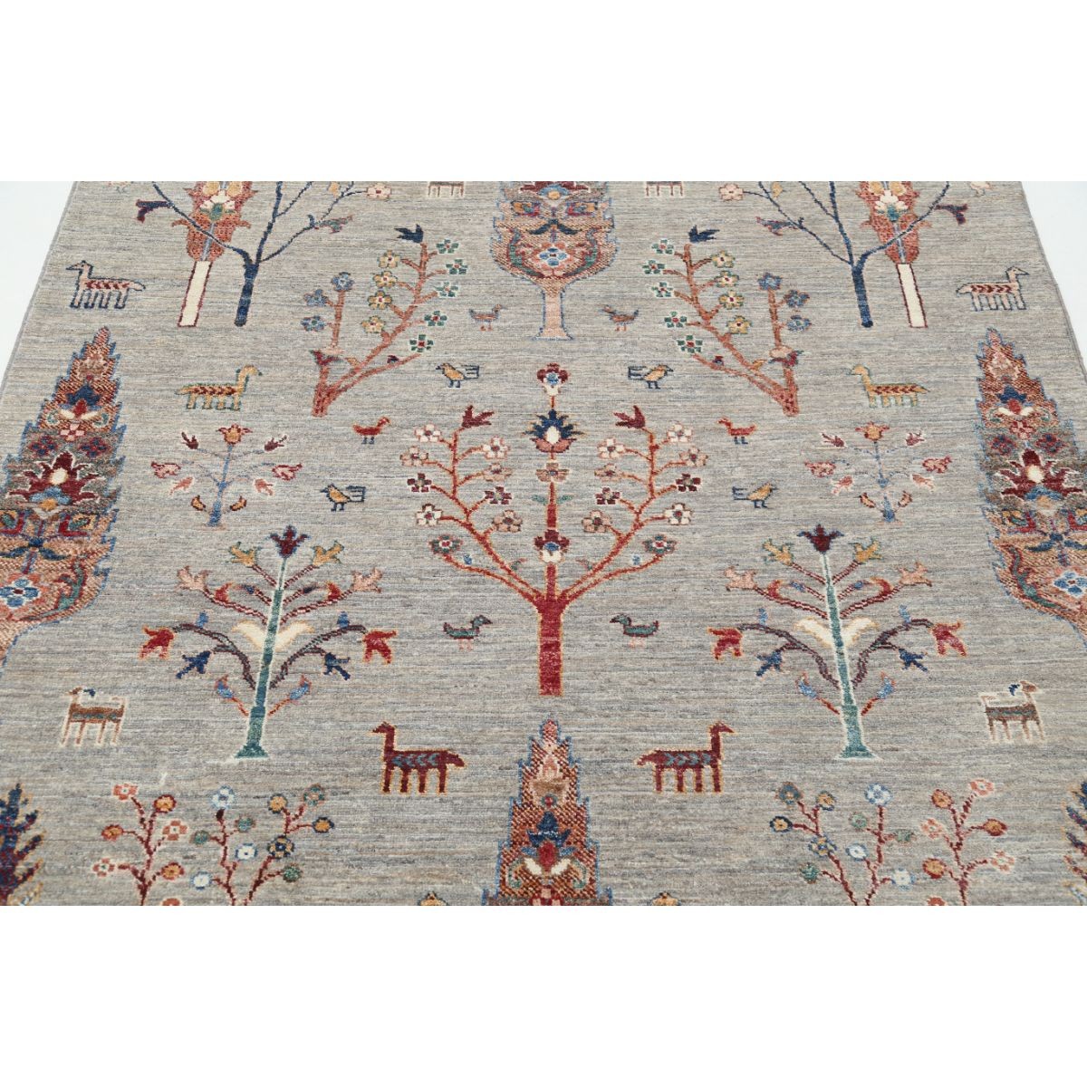 Sultani 5x7 Handmade Double Knotted Washable Wool Rug - Colorful