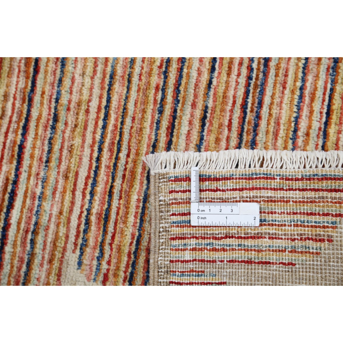 Modcar 3x4 Handmade Double Knotted Washable Wool Rug - Colorful