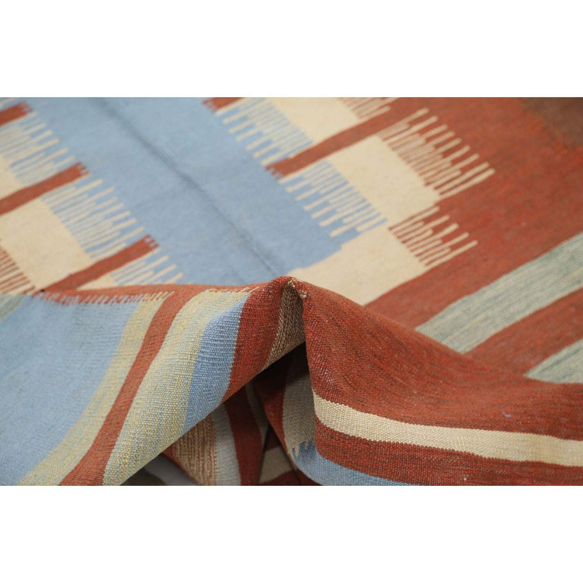 Kafkaas 5x7 Hand Woven Washable Wool Rug - Colorful
