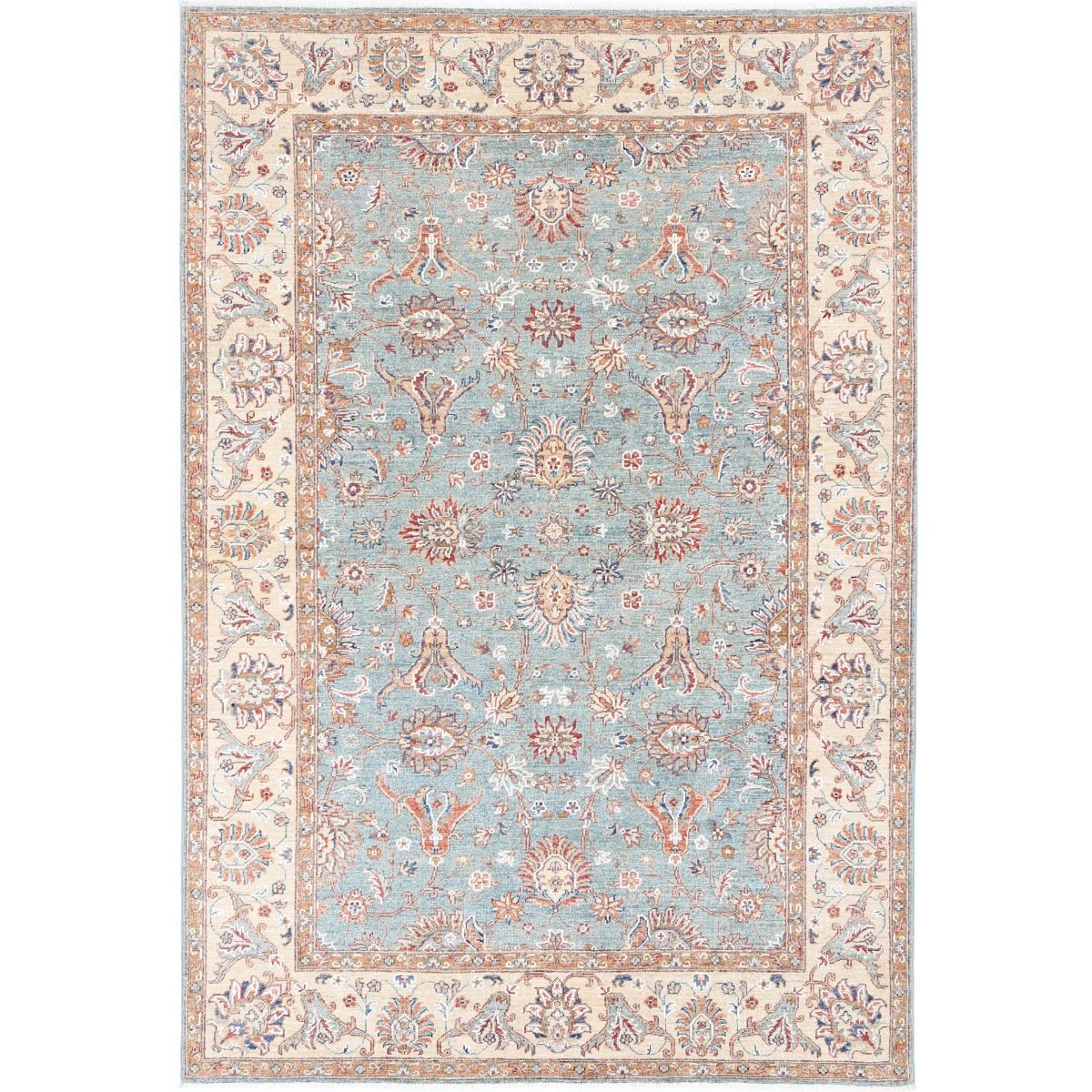 Ziegler 5x8 Handmade Double Knotted Washable Wool Rug - Colorful