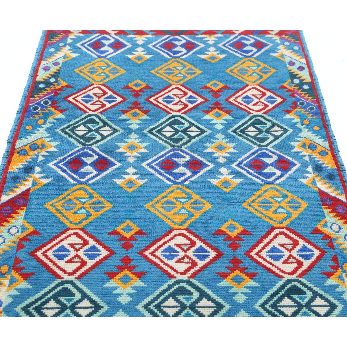 Revival 3x5 Handmade Double Knotted Washable Wool Rug - Colorful