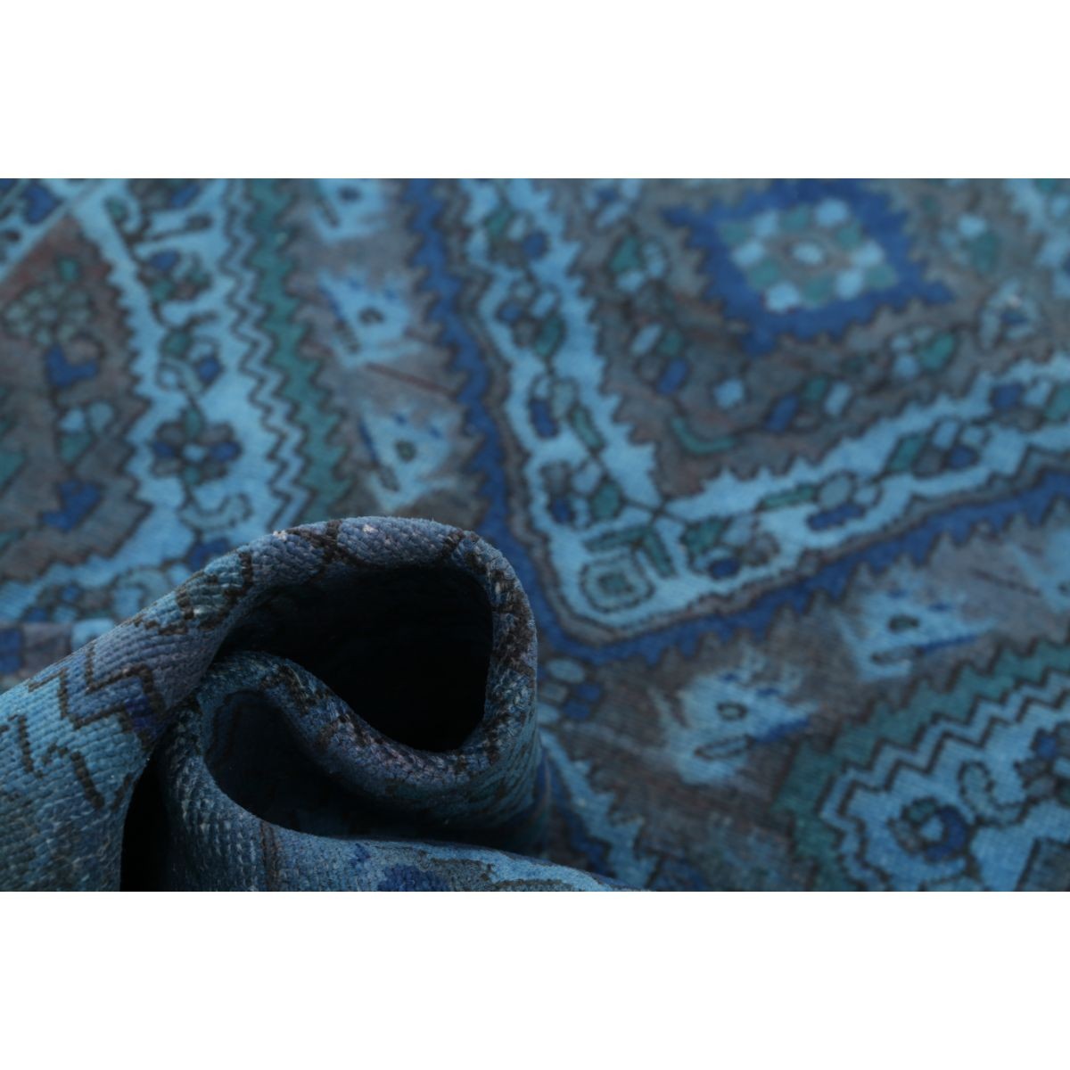 Overdye 4x11 Handmade Double Knotted Washable Wool Runner - Monochormatic