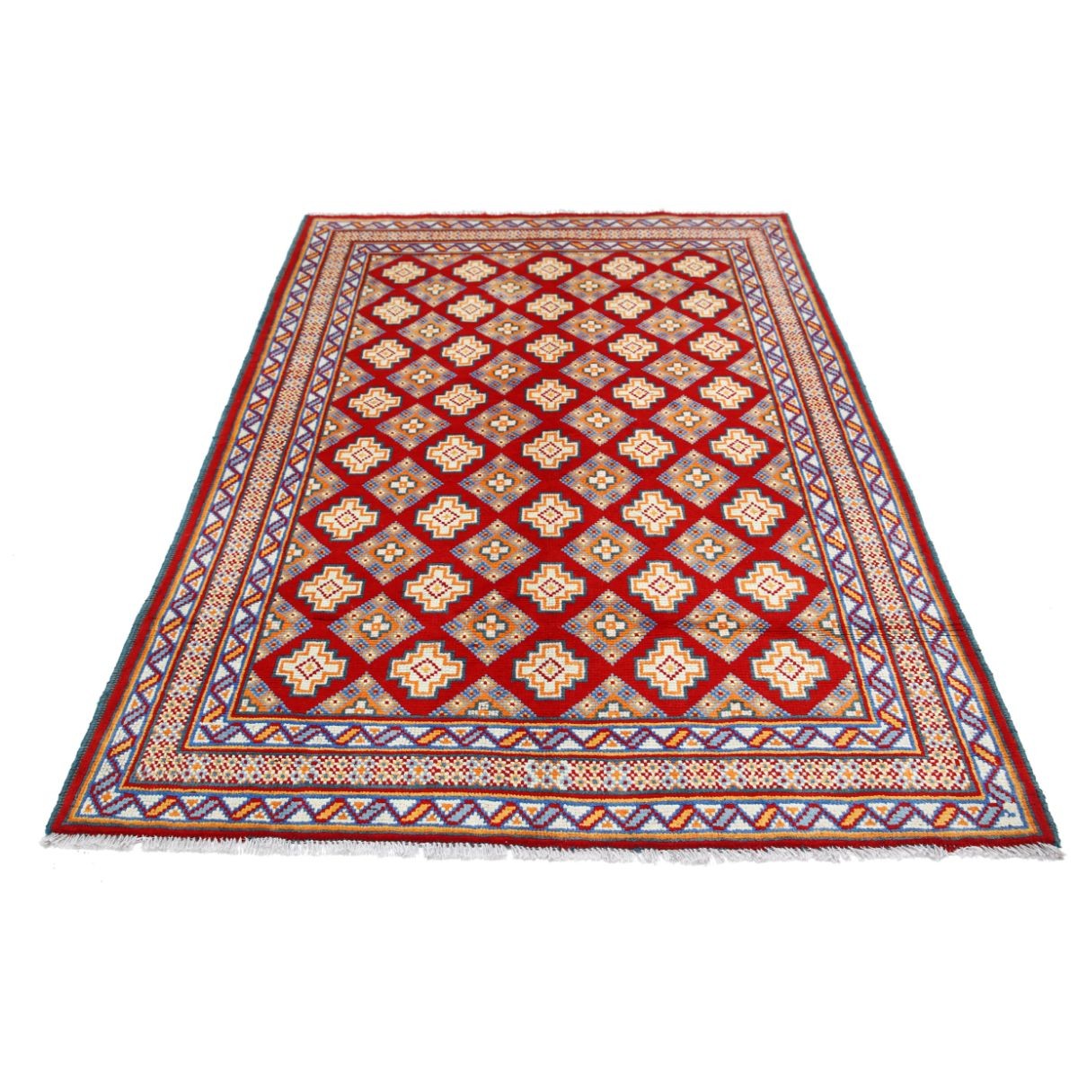 Revival 5x7 Handmade Double Knotted Washable Wool Rug - Colorful