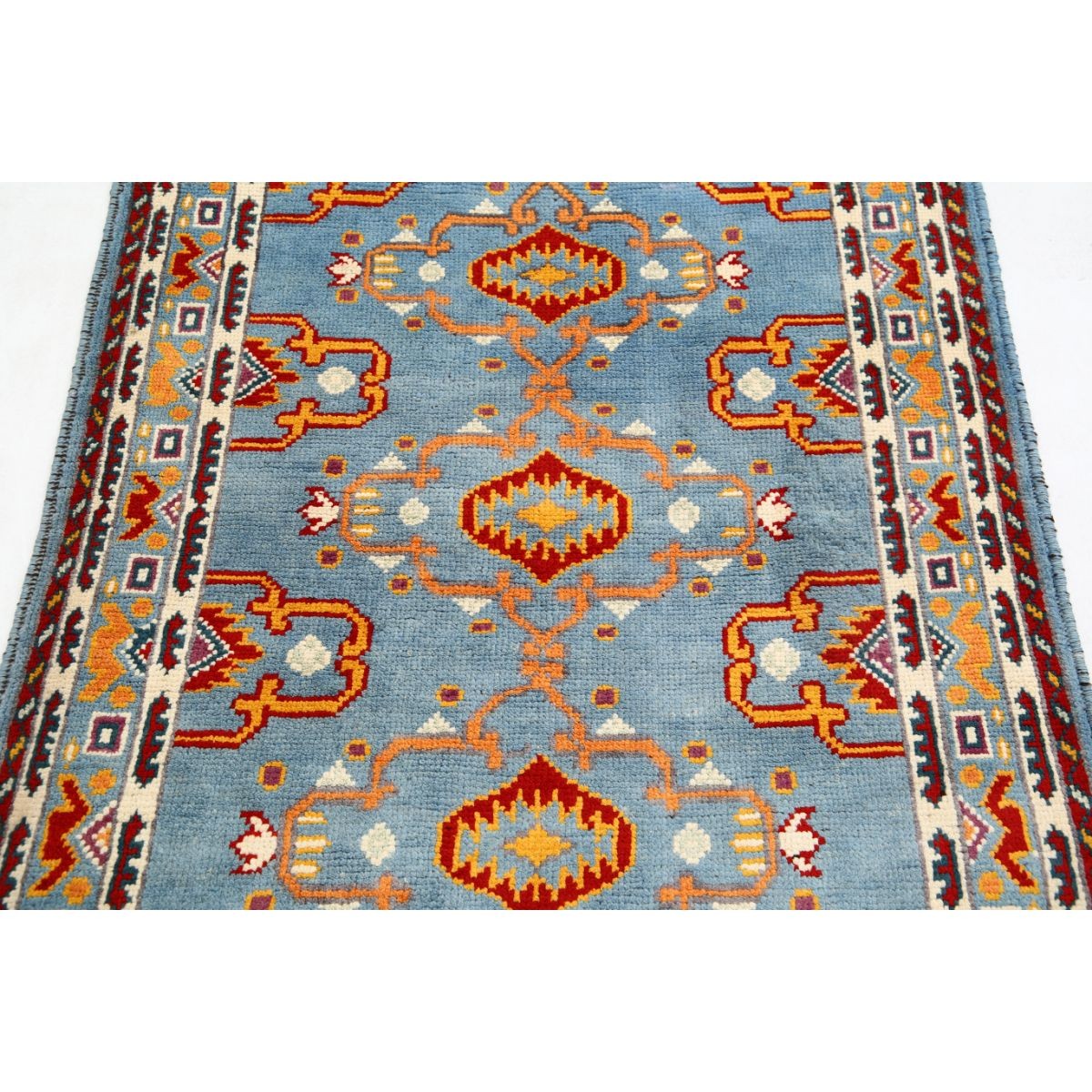 Revival 4x5 Handmade Double Knotted Washable Wool Rug - Colorful