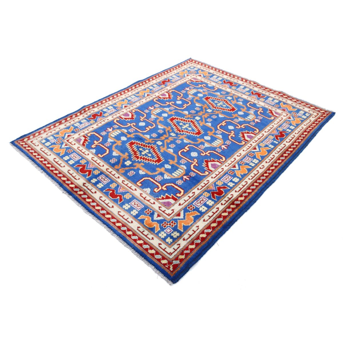 Revival 5x7 Handmade Double Knotted Washable Wool Rug - Colorful