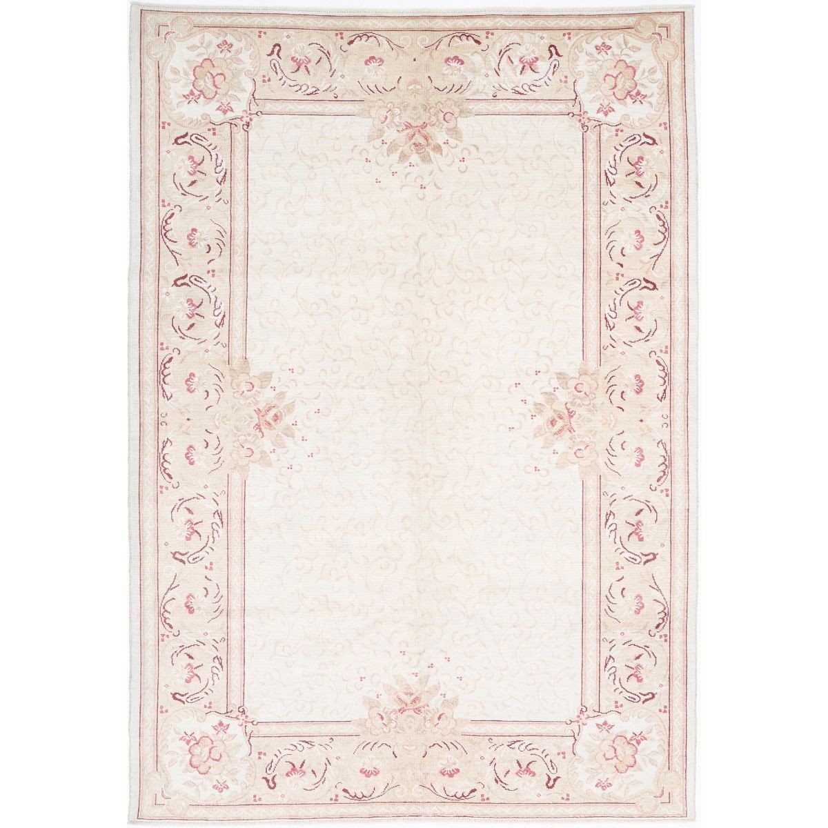 Nickel 7x10 Handmade Double Knotted Washable Wool Rug - Colorful