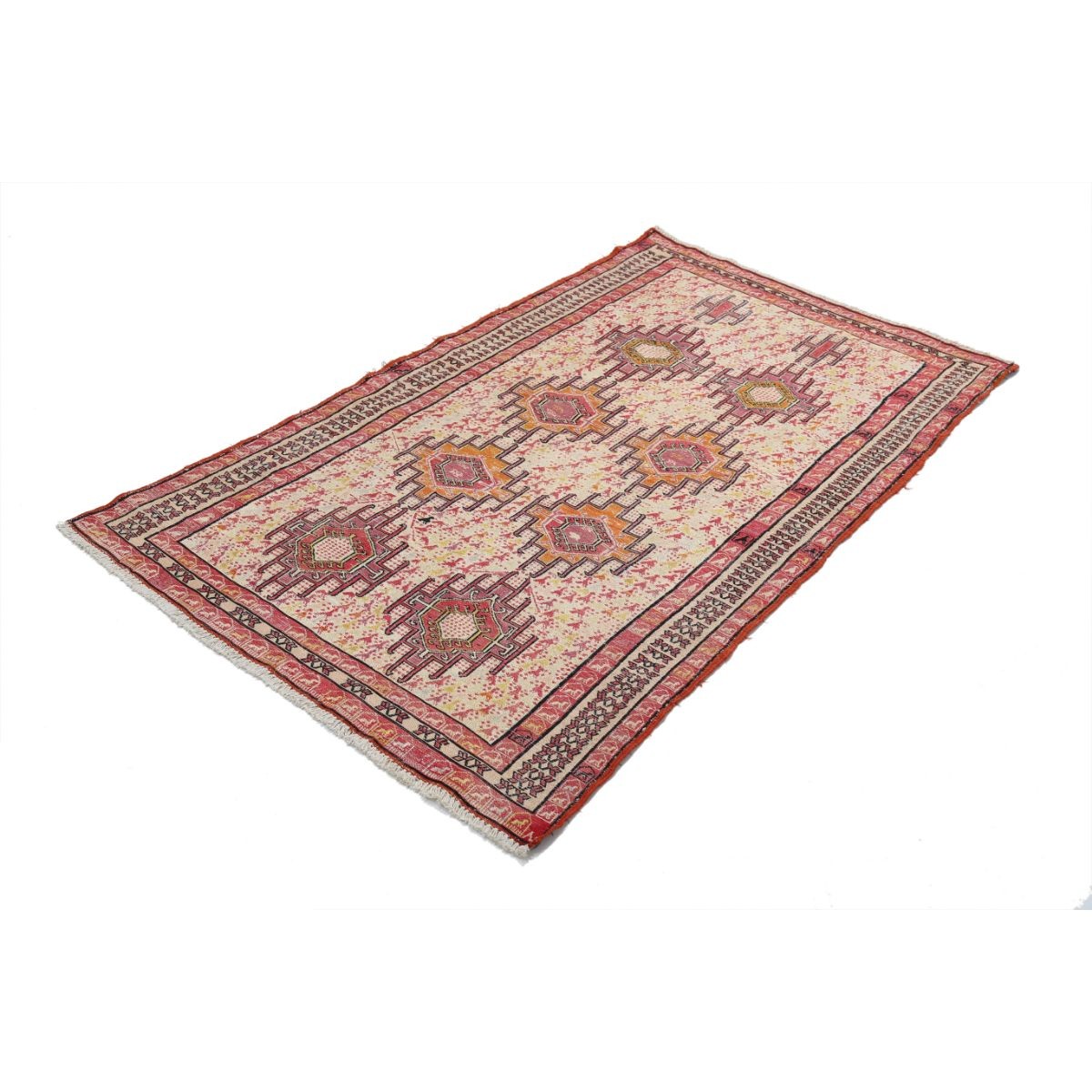 Silki 4x6 Hand Woven Washable Silk Rug - Colorful