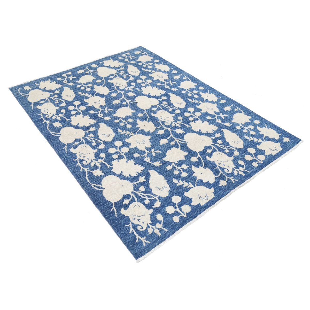 Artemix 5x6 Handmade Double Knotted Washable Wool Rug - Colorful