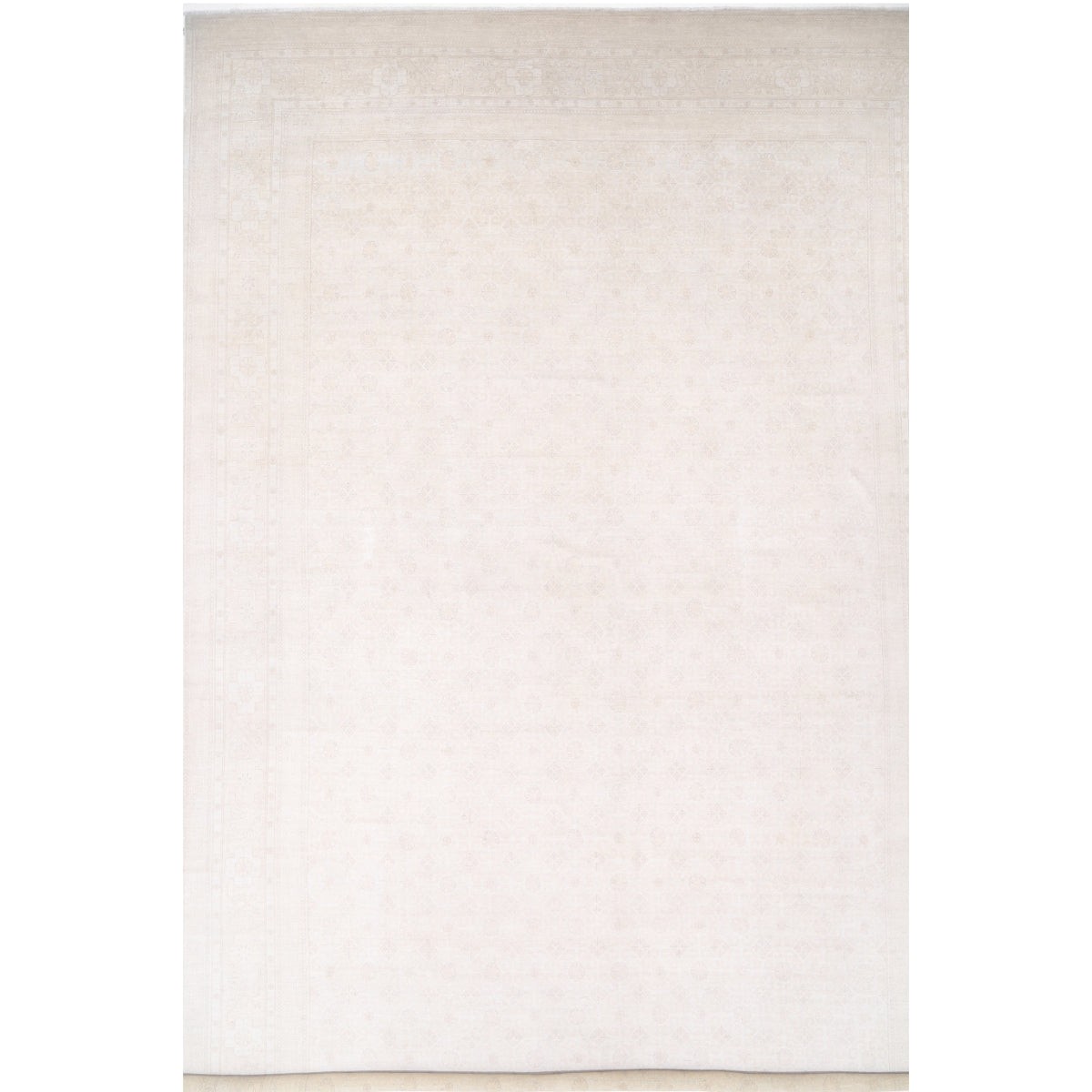 Khotan 17x25 Handmade Double Knotted Washable Wool Rug - Soft Hues