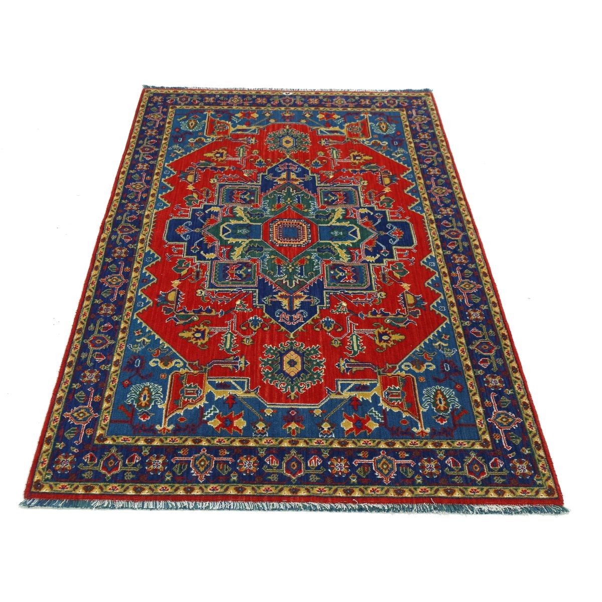 Gulshan 4x6 Machine-Made Washable Wool Rug - Colorful