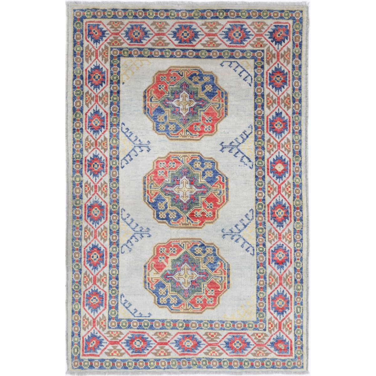 Revival 3x5 Handmade Double Knotted Washable Wool Rug - Colorful