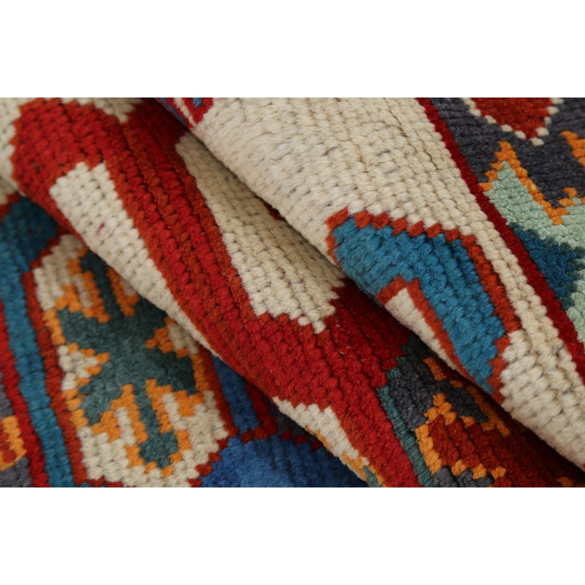 Revival 3x4 Handmade Double Knotted Washable Wool Rug - Colorful