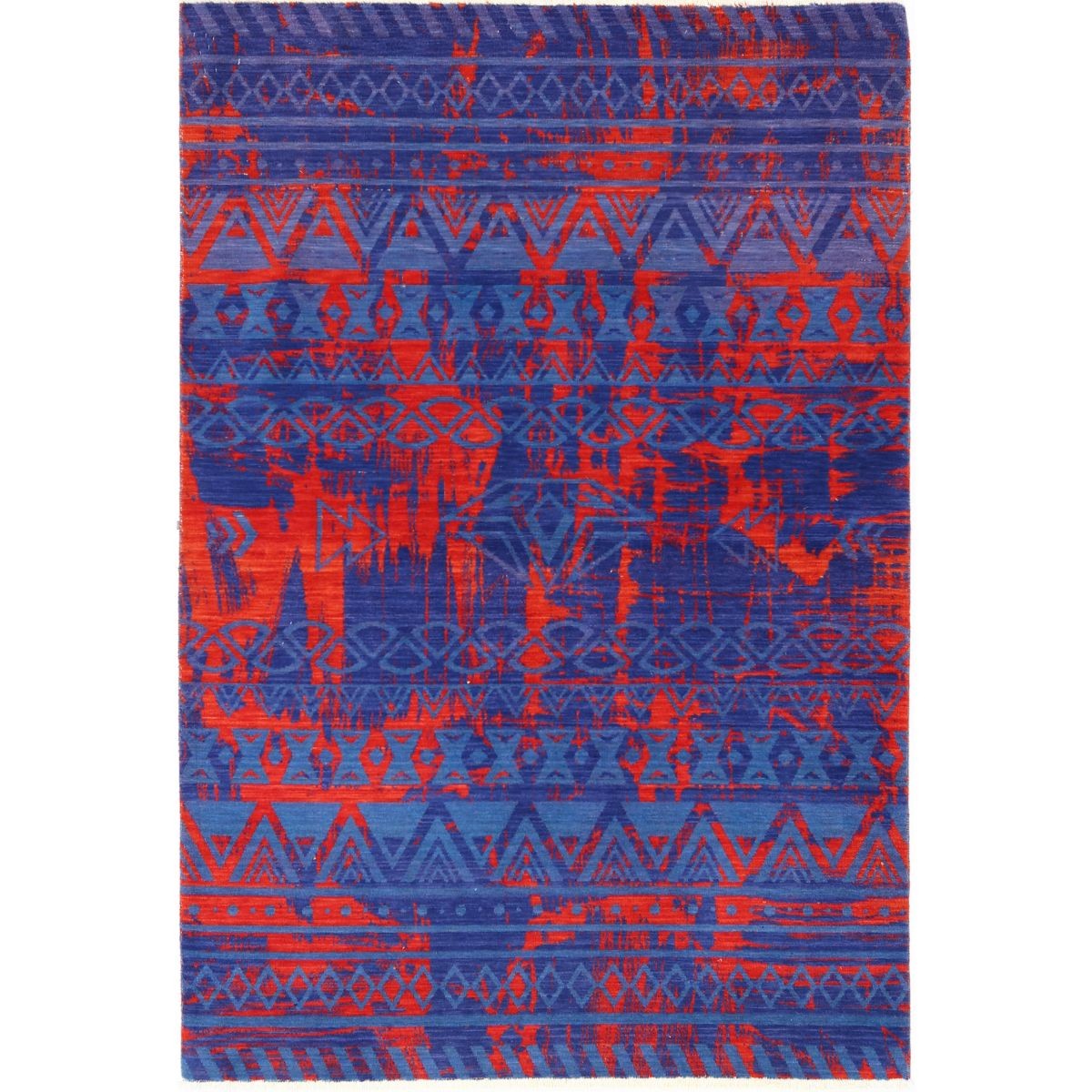 Dhanak 4x6 Powered-Loomed Washable Wool Rug - Colorful