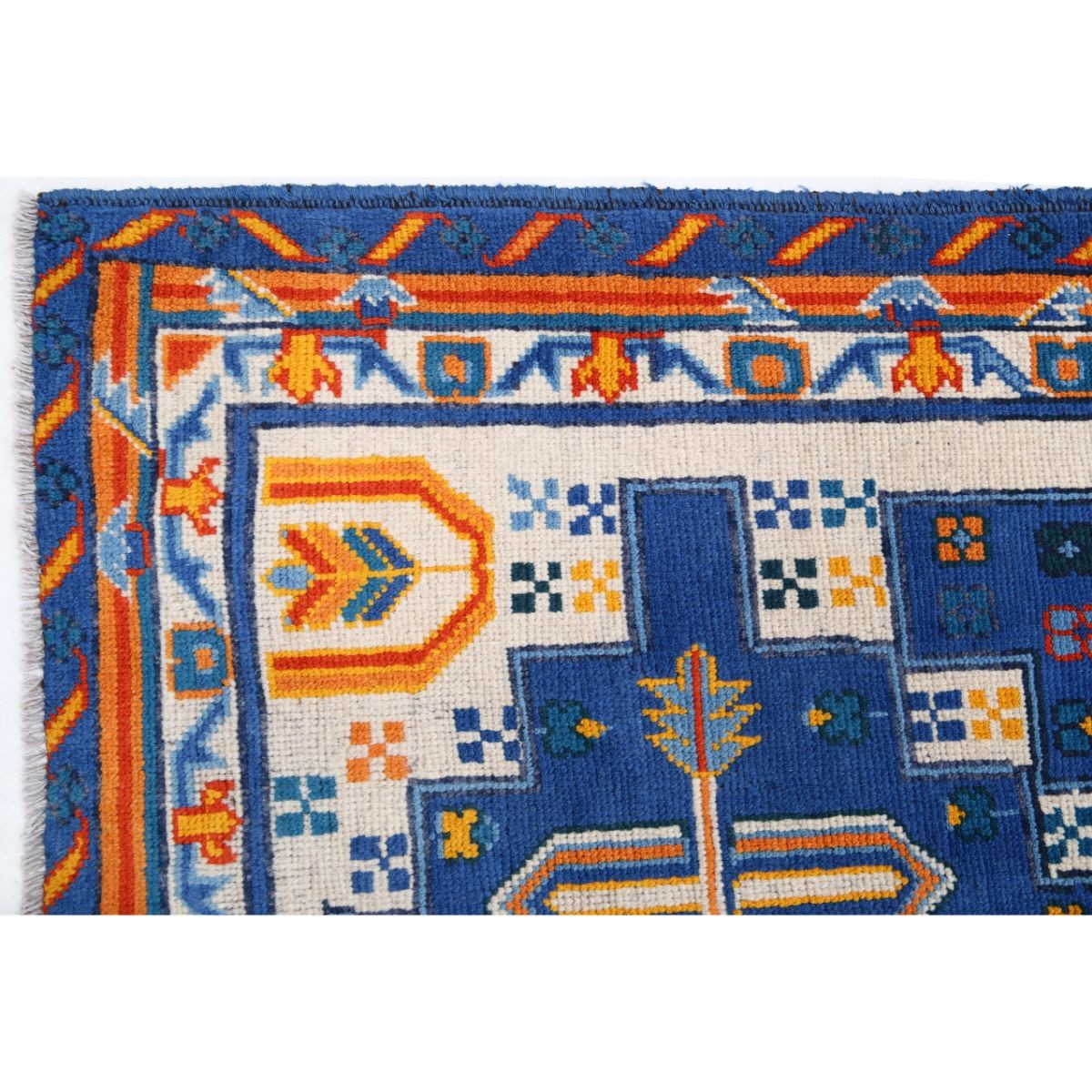 Revival 5x7 Handmade Double Knotted Washable Wool Rug - Colorful