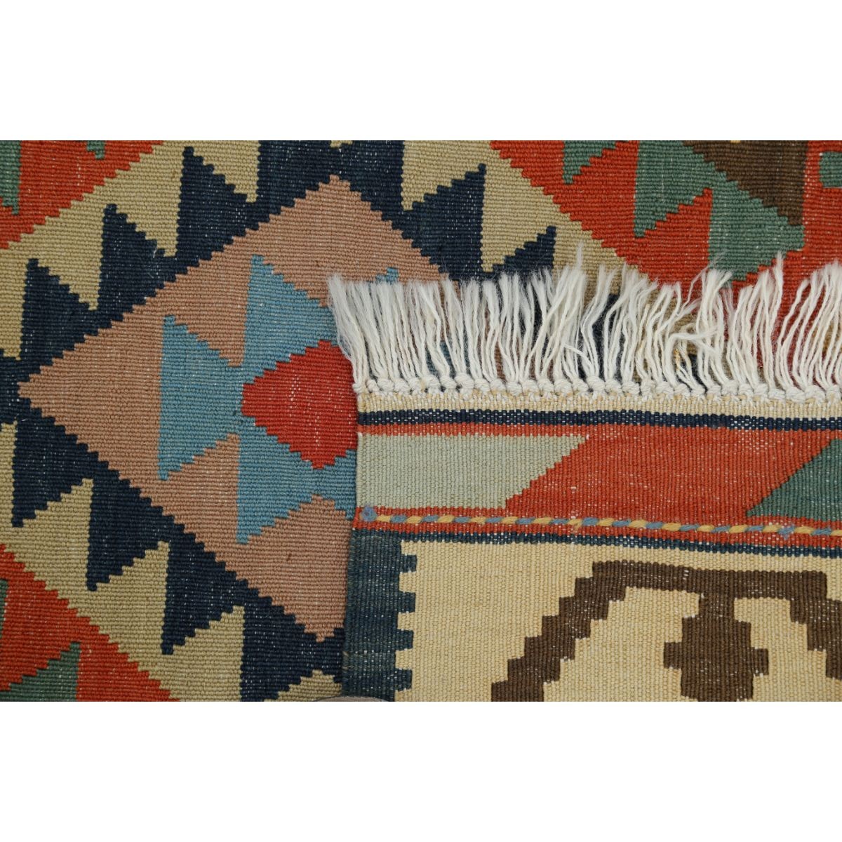 Kafkaas 5x7 Hand Woven Washable Wool Rug - Colorful