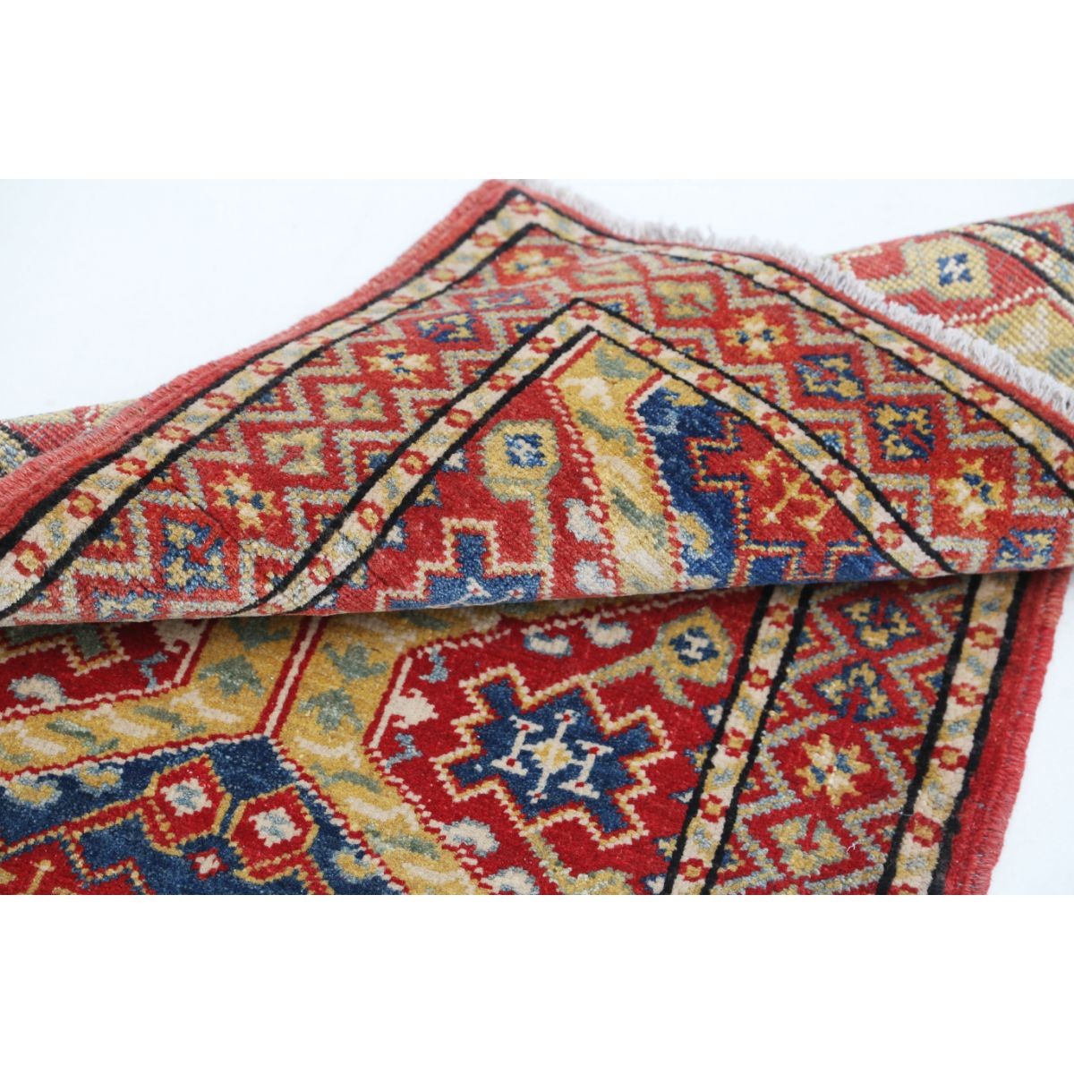 Revival 2x3 Handmade Double Knotted Washable Wool Rug - Colorful
