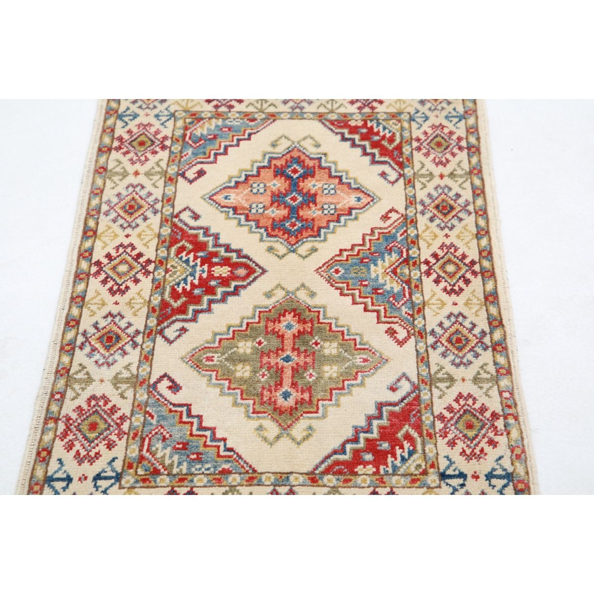 Revival 2x3 Handmade Double Knotted Washable Wool Rug - Colorful