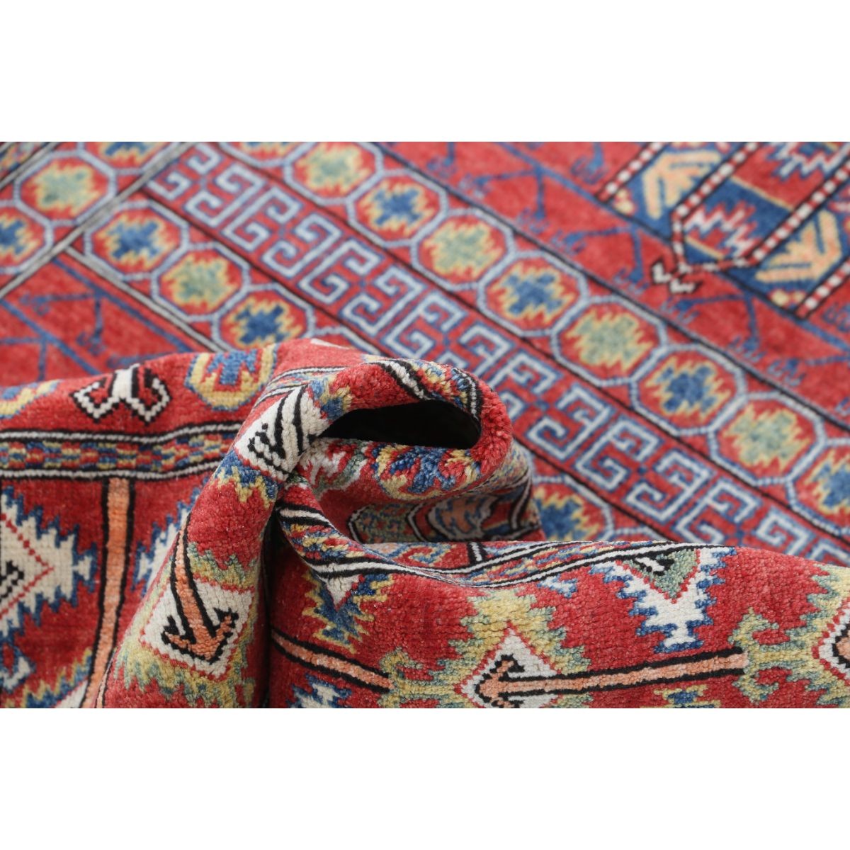 Revival 5x6 Handmade Double Knotted Washable Wool Rug - Colorful