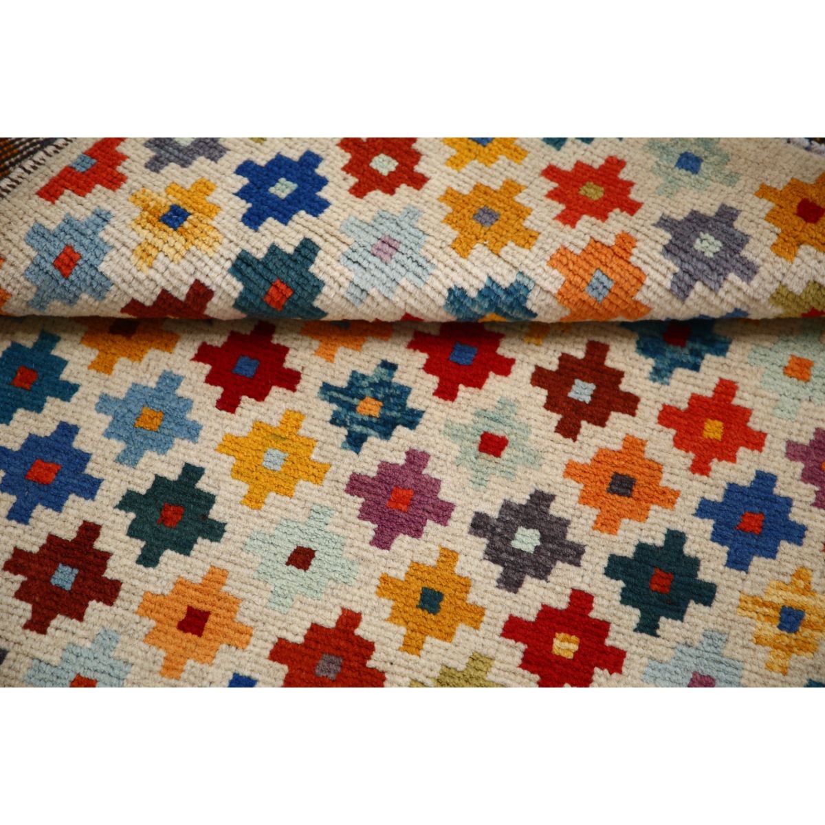 Revival 3x4 Handmade Double Knotted Washable Wool Rug - Colorful