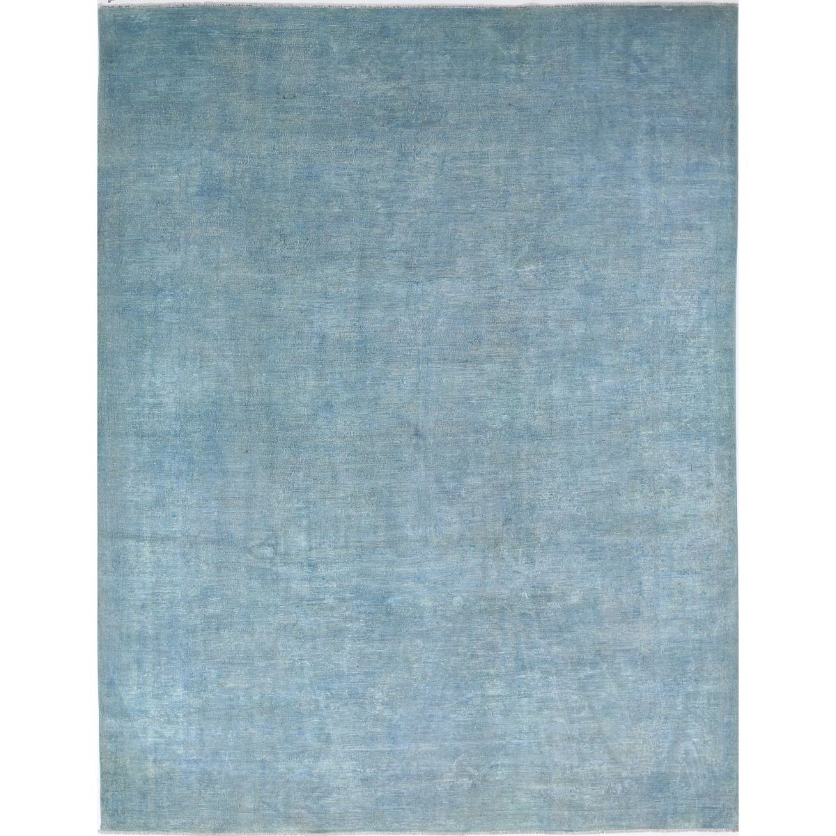 Overdye 9x12 Handmade Double Knotted Washable Wool Rug - Monochormatic