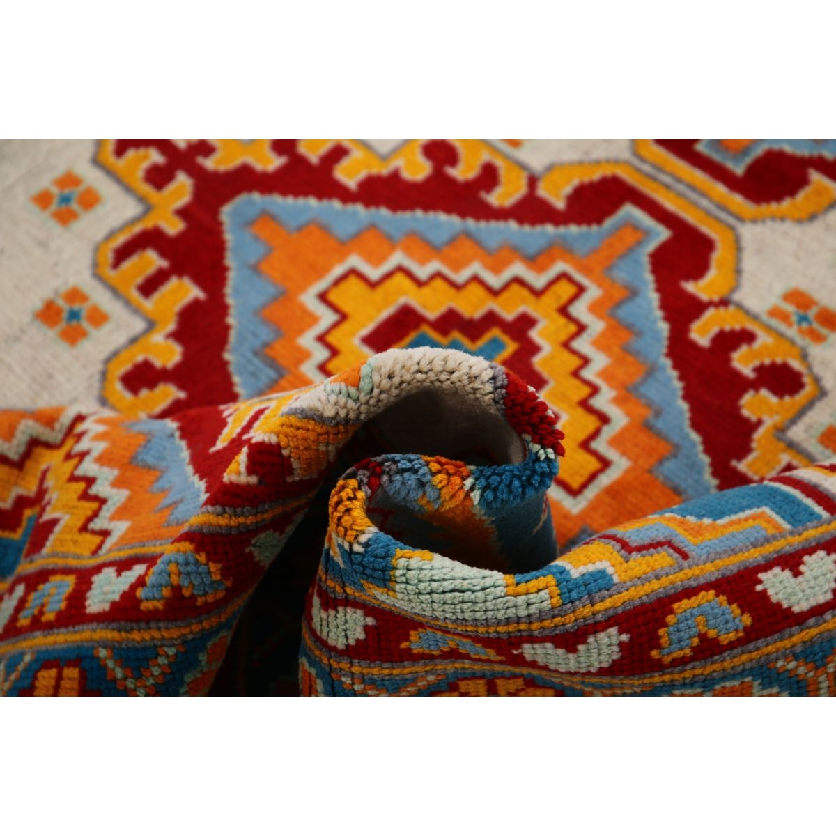 Revival 6x8 Handmade Double Knotted Washable Wool Rug - Colorful