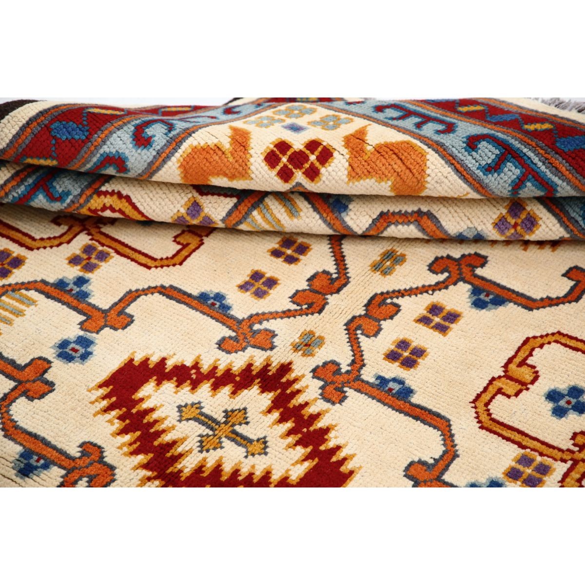 Revival 6x8 Handmade Double Knotted Washable Wool Rug - Colorful
