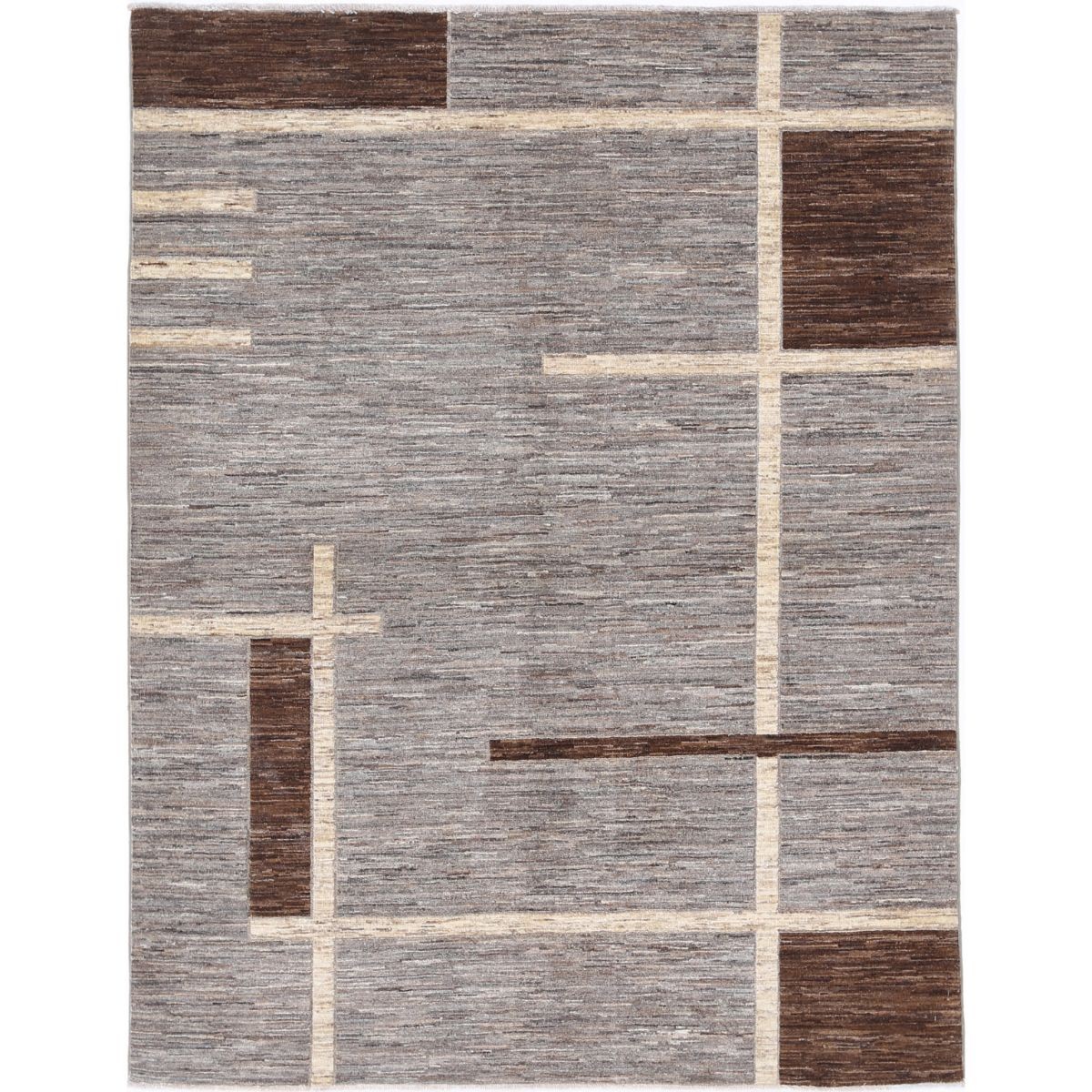 Modcar 5x7 Handmade Double Knotted Washable Wool Rug - Colorful