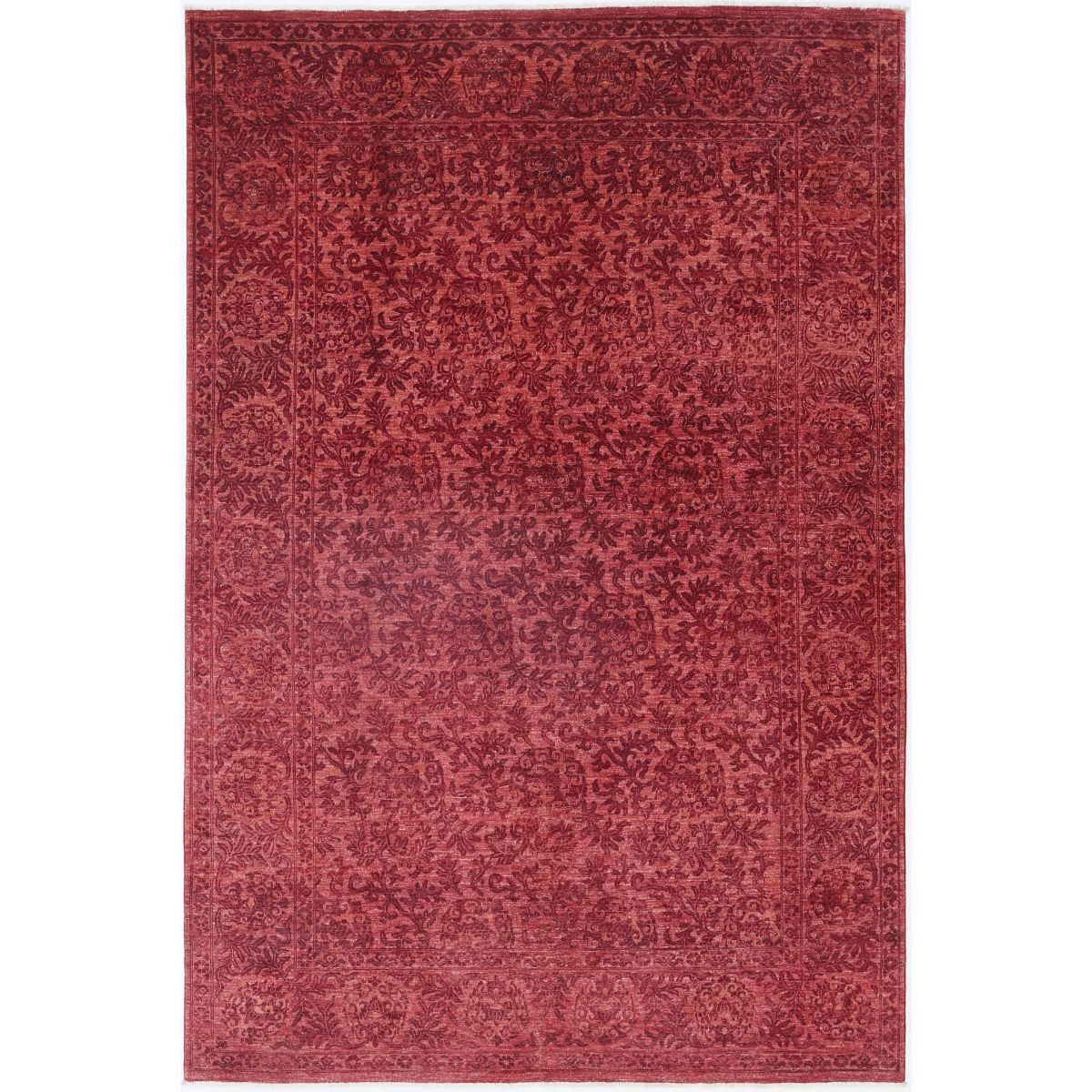 Overdye 7x10 Handmade Double Knotted Washable Wool Rug - Colorful