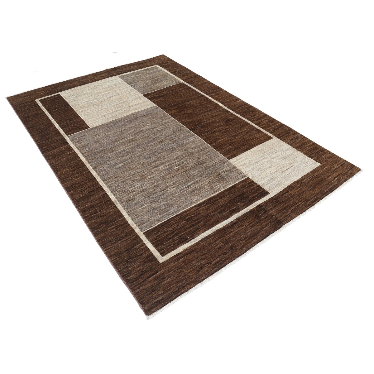 Modcar 6x8 Handmade Double Knotted Washable Wool Rug - Colorful