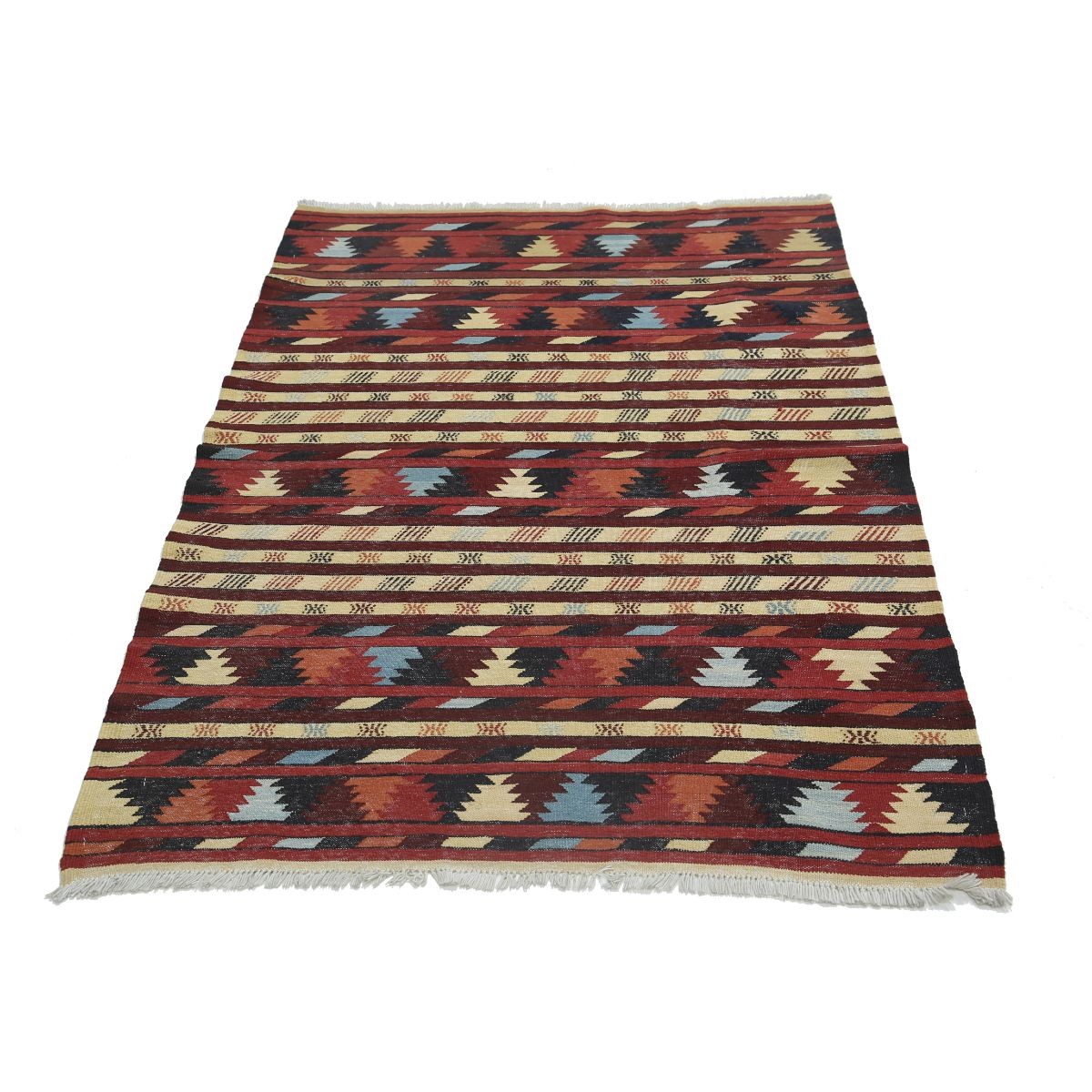 Maliki 3x5 Hand Woven Washable Wool Rug - Colorful