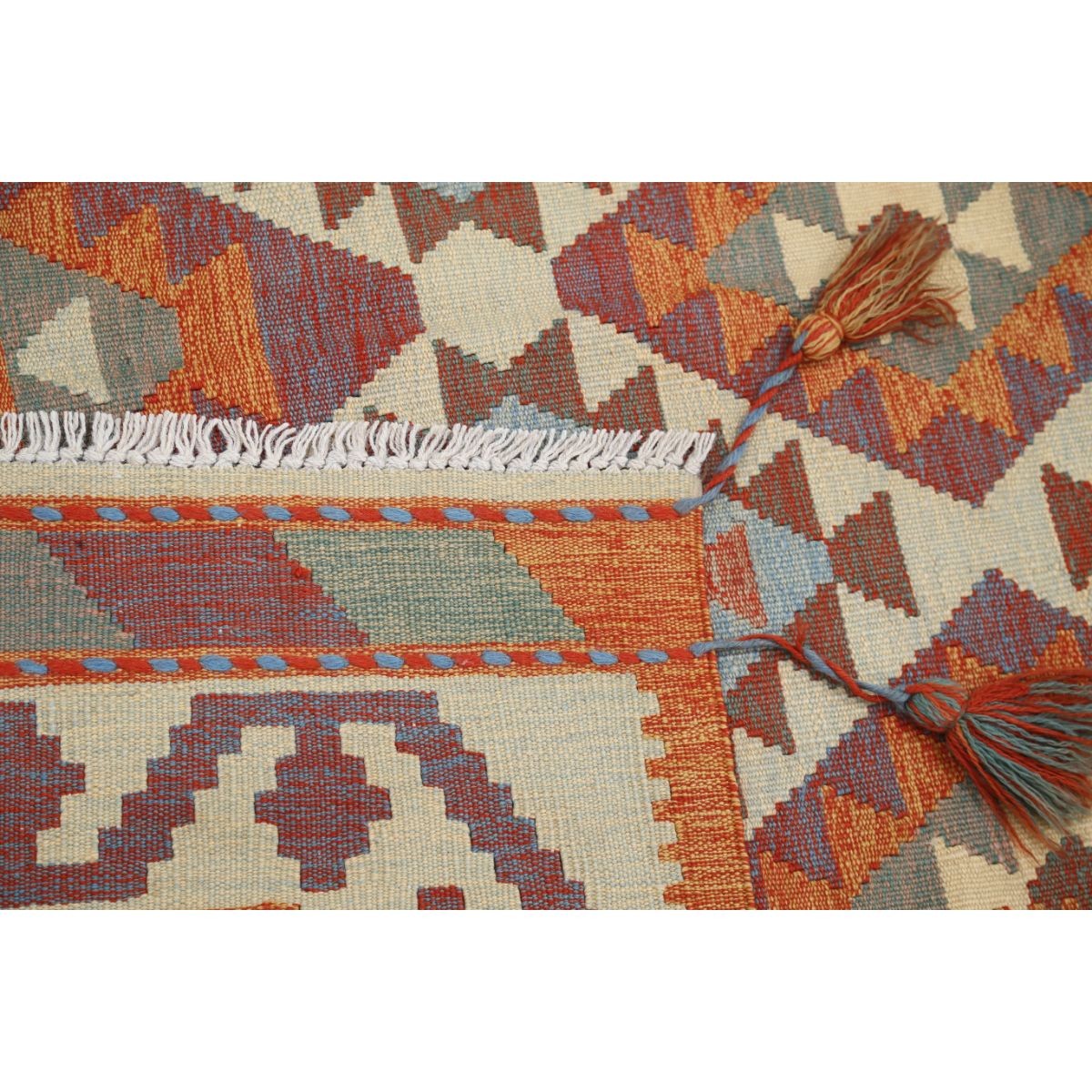 Kafkaas 5x7 Hand Woven Washable Wool Rug - Colorful
