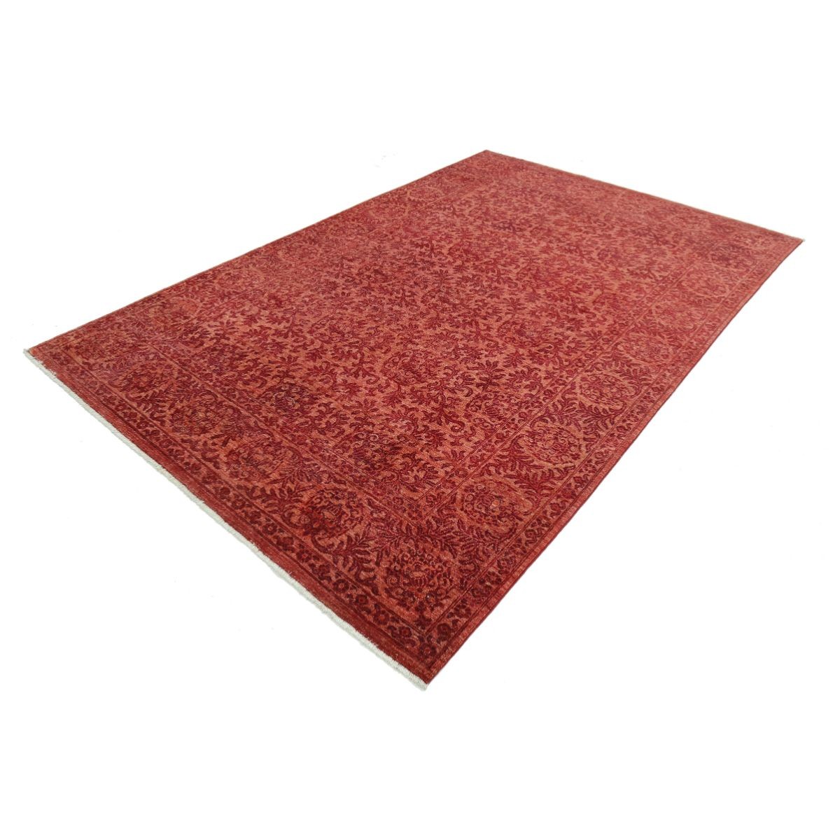 Overdye 7x10 Handmade Double Knotted Washable Wool Rug - Colorful