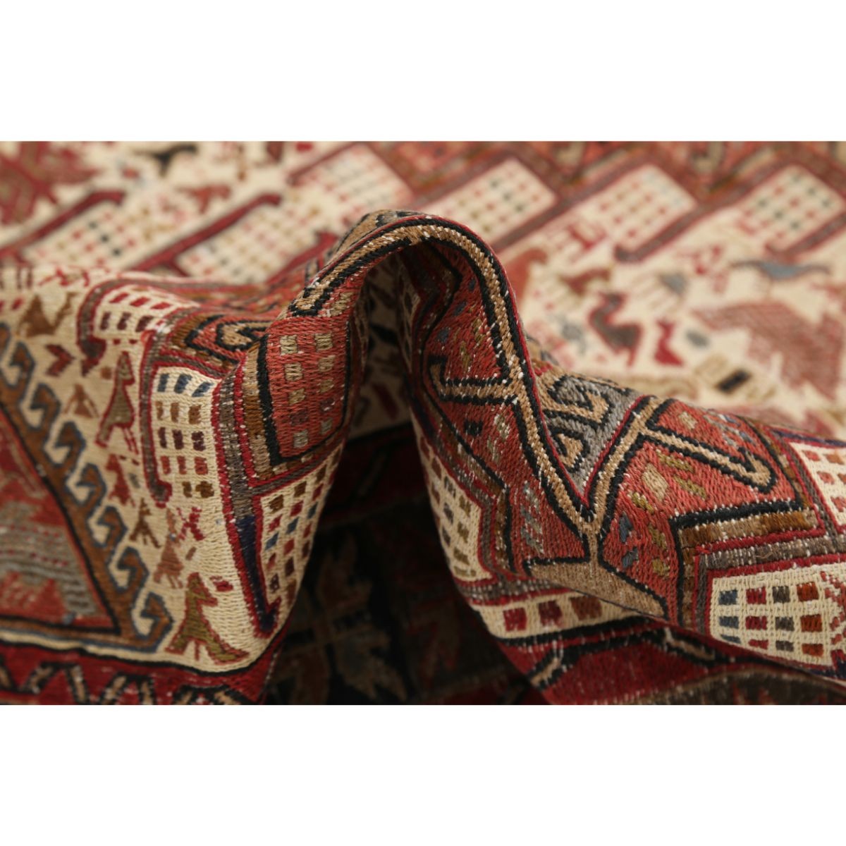 Silki 4x6 Hand Woven Washable Silk Rug - Colorful
