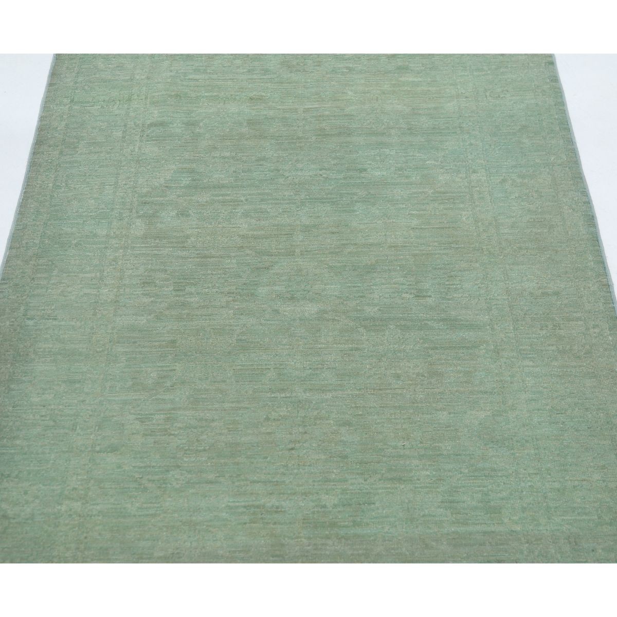 Fine 3x10 Handmade Double Knotted Washable Wool Runner - Monochormatic