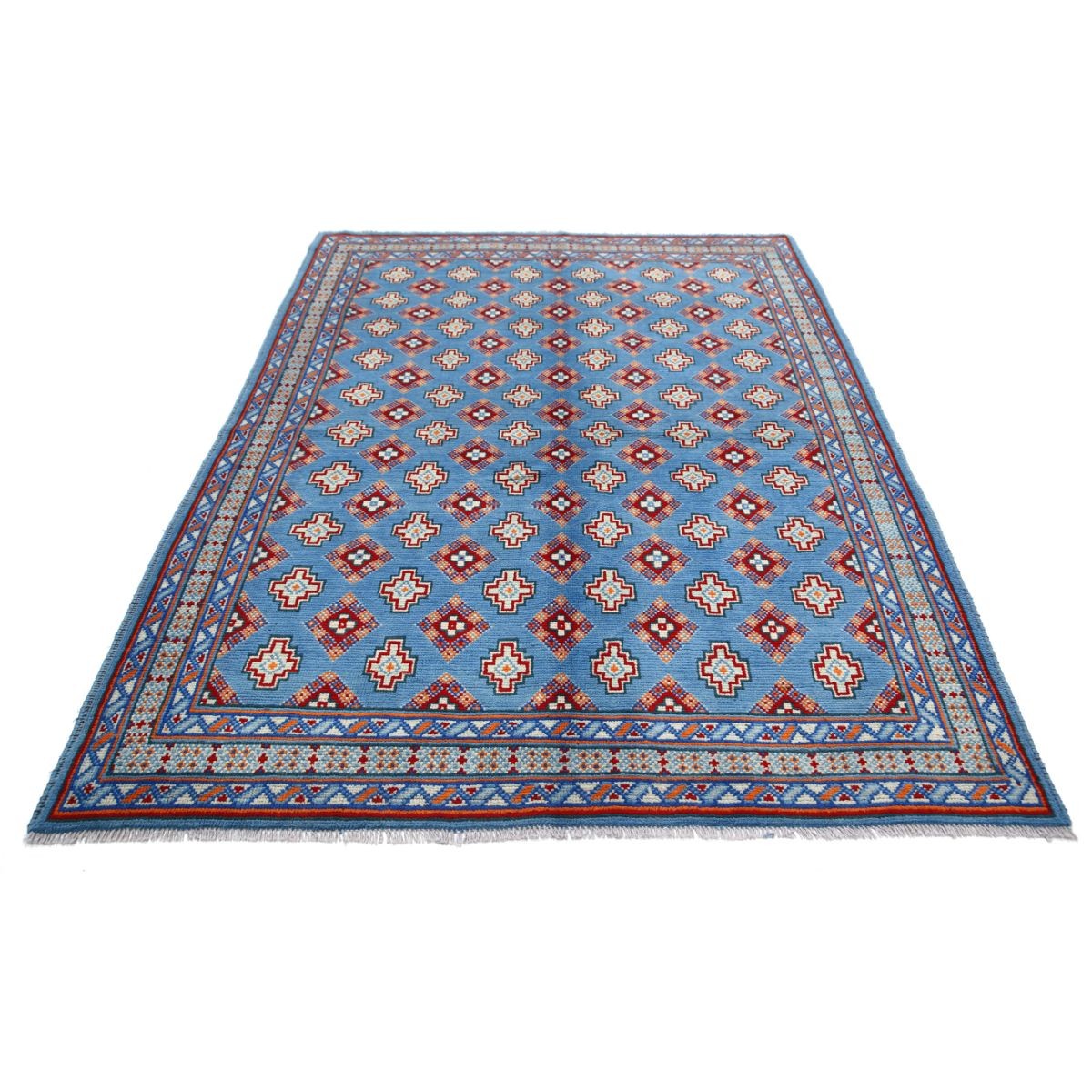 Revival 6x8 Handmade Double Knotted Washable Wool Rug - Colorful