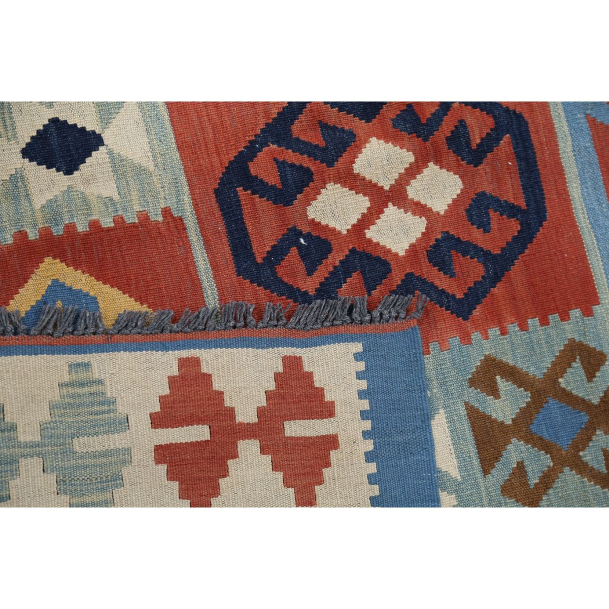 Kafkaas 5x7 Hand Woven Washable Wool Rug - Colorful