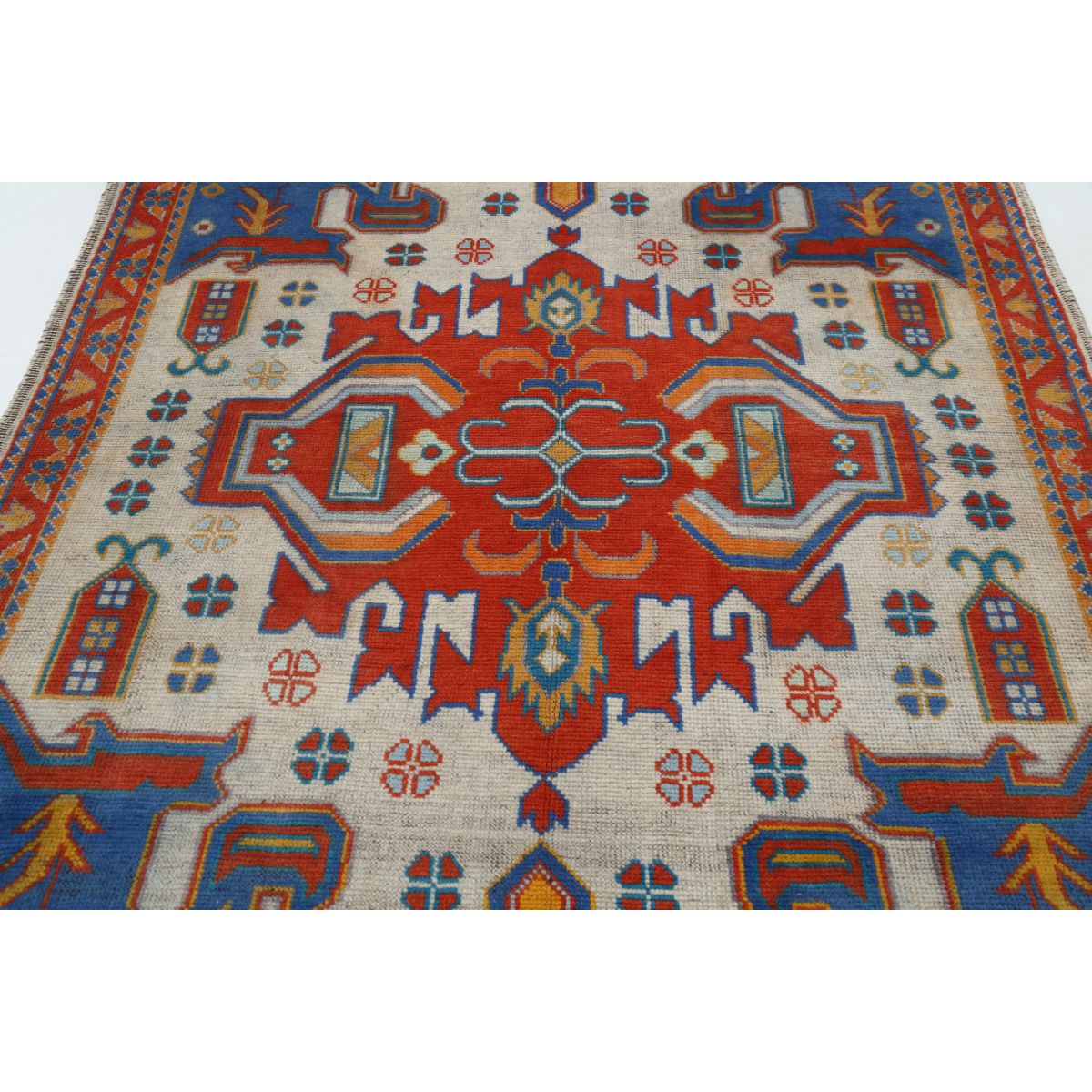 Revival 6x8 Handmade Double Knotted Washable Wool Rug - Colorful