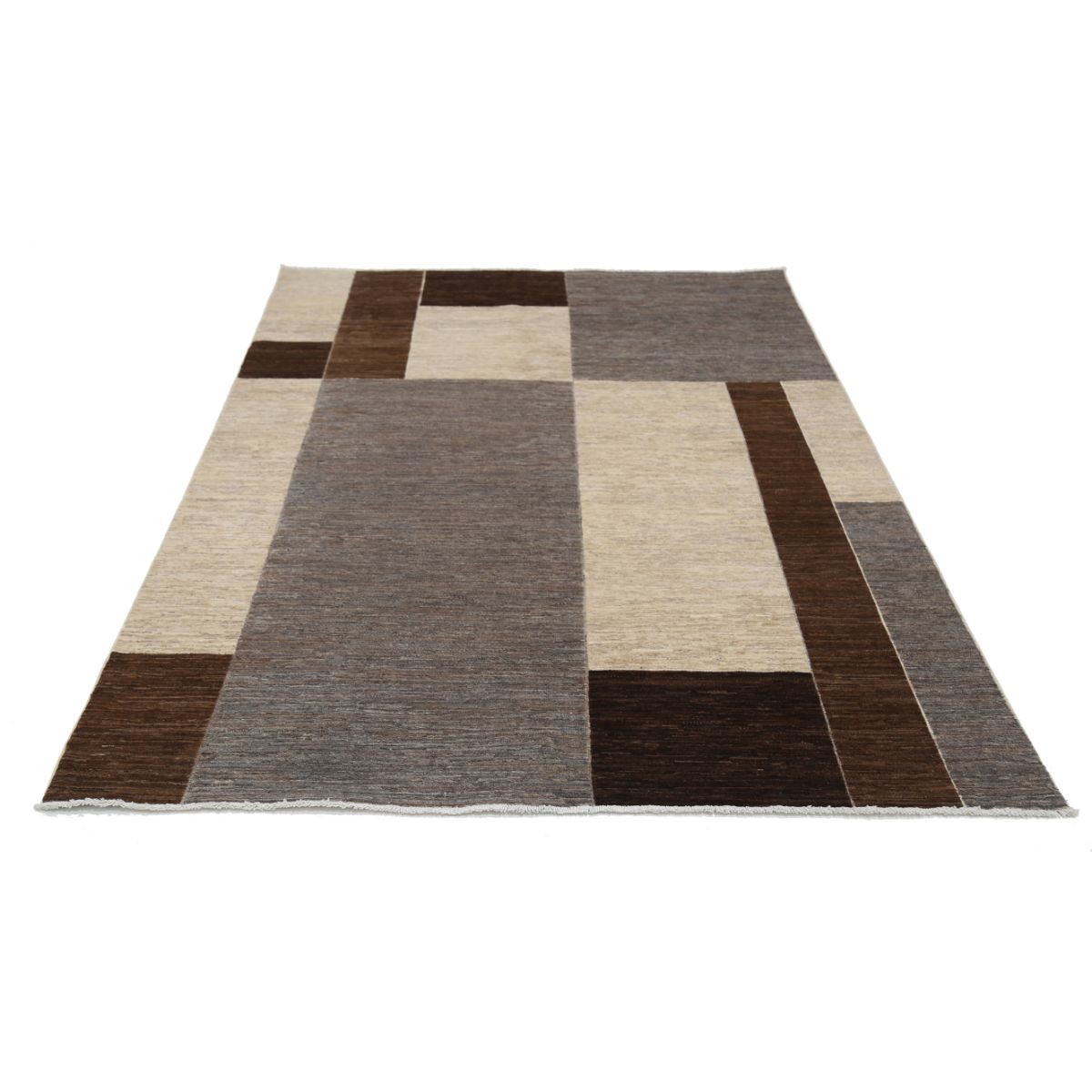 Modcar 5x8 Handmade Double Knotted Washable Wool Rug - Colorful
