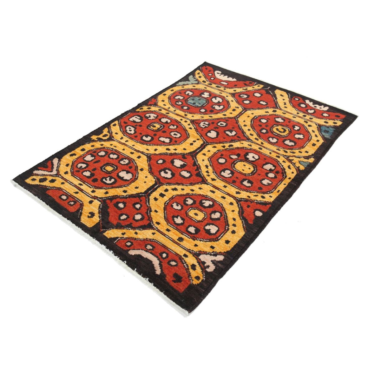Revival 4x6 Handmade Double Knotted Washable Wool Rug - Colorful