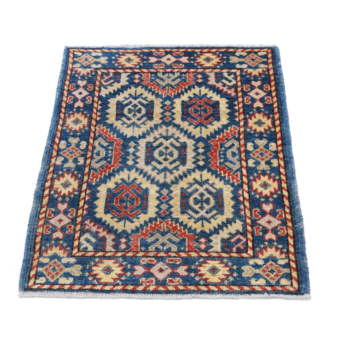Revival 2x3 Handmade Double Knotted Washable Wool Rug - Colorful